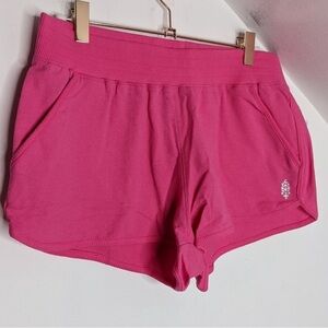 Free People Pink Sweat Shorts Size Large Cozy Lounge Casual